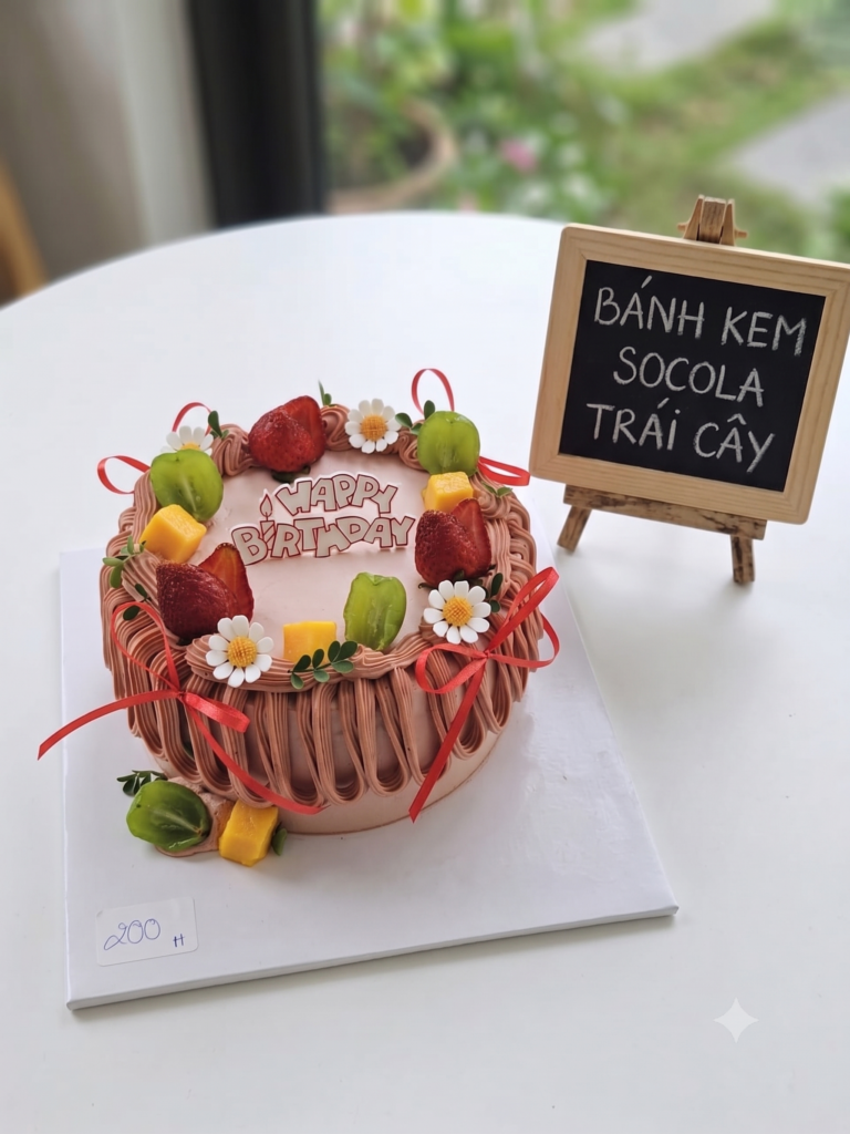 BÁNH KEM SOCOLA TRÁI CÂY