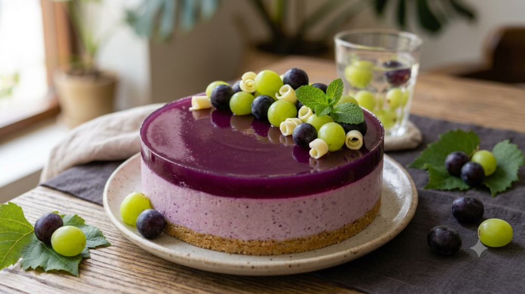 Bánh Mousse Việt Quất Nho Tươi