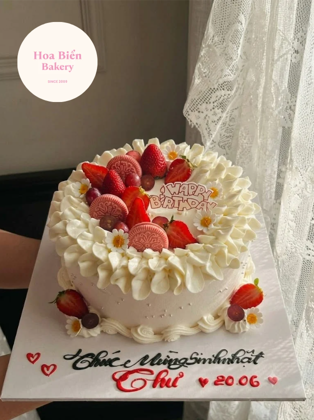 Bánh Kem Trái Cây Tươi Oreo Hồng – Ngọt Ngào, Thanh Mát Cho Mọi Dịp Đặc Biệt